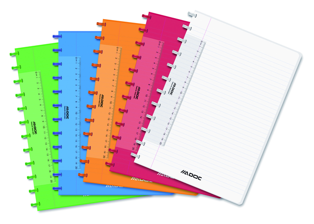 Cahier Adoc Colorlines A4 ligné 144 pages 90g PP assorti