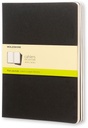 Schrift Moleskine 190x250mm blanco 240 pagina's 70gr zwart set à 3 stuks