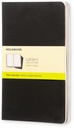 Cahier Moleskine 130x210mm uni 160 pages 70g noir 3 pièces