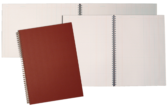 Registre Djois Atlanta 321x226mm 2x 4 colonnes 108 pages rouge