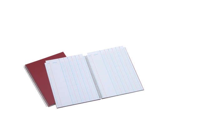 Registre Djois Atlanta 321x226mm 2x 6 colonnes 108 pages rouge