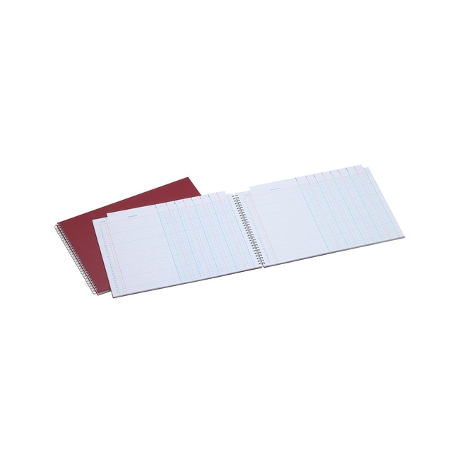 Registre Djois Atlanta 247x351mm 2x 8 colonnes 108 pages rouge