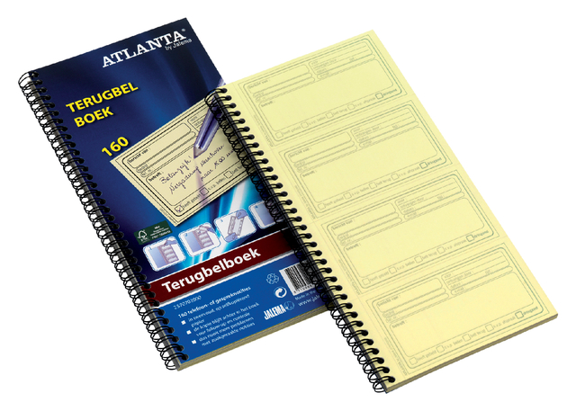 Carnet messages reçus Djois Atlanta recyclé 74x128mm 160 notes 40 feuilles