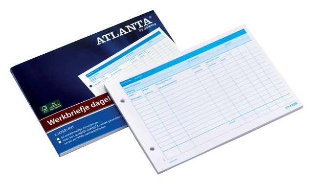 Fiche Suivi de travail quotidien Djois Atlanta A5 50 feuilles