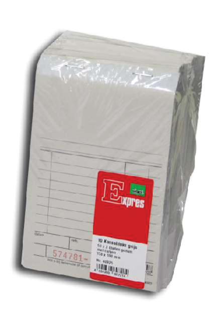 Bloc de caisse Expres SI-40295 avec carbone 100x158mm 50x2 feuilles gris
