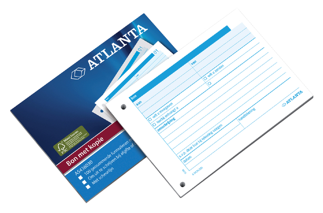 Carnet de reçus Djois Atlanta A6 100x 2 feuilles carbone