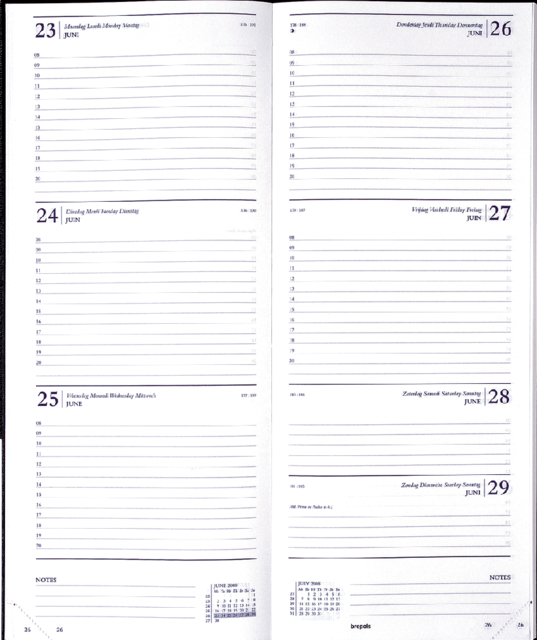 Agenda 2025 Brepols Saturnus Lima 7dagen/2pagina''s zwart