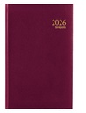 Agenda 2026 Brepols Saturnus Luxe court 1 jour/1 page bordeaux