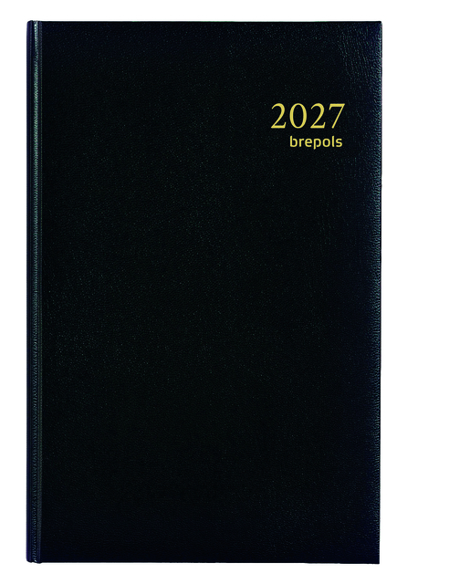 Agenda 2027 Brepols Saturnus Lima 7 jours/2 pages noir