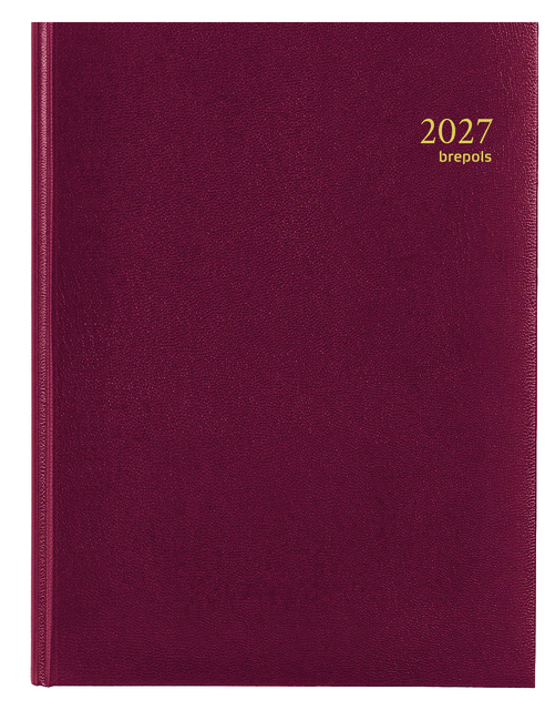 Agenda 2027 Brepols Timing Lima 7 jours/2 pages bordeaux