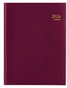 Agenda 2026 Brepols Timing Lima 7 jours/2 pages bordeaux
