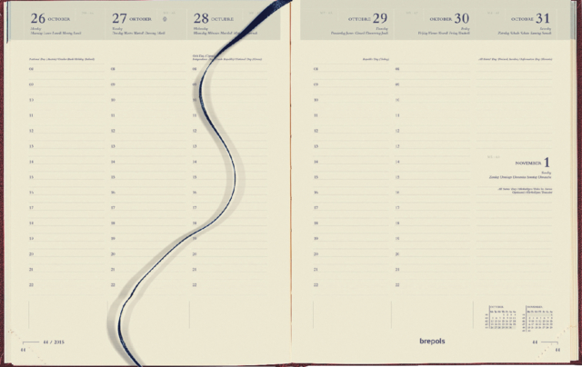 Agenda 2025 Brepols Timing Lima 7dagen/2pagina''s bordeaux