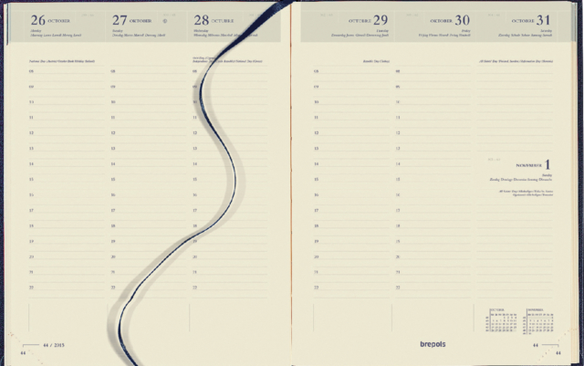 Agenda 2025 Brepols Timing Lima 7dagen/2pagina''s blauw