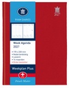 Agenda 2027 Ryam semaine Plus Mundior 7 jours/2 pages rouge