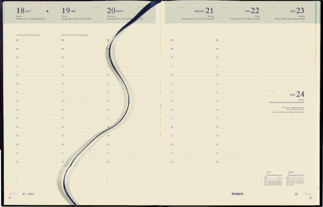 Agenda 2026 Brepols Concorde Lima 7 jours/2 pages noir