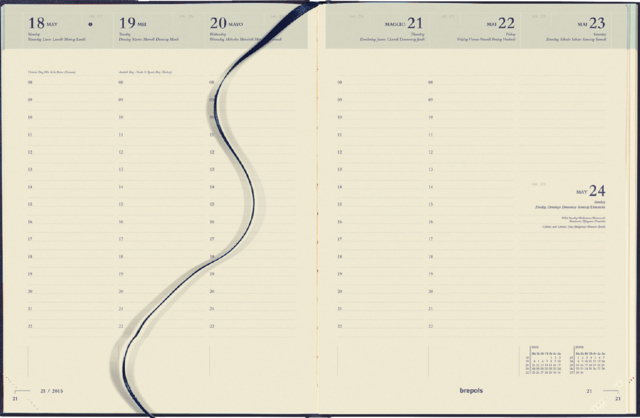 Agenda 2026 Brepols Concorde Lima 7 jours/2 pages bleu