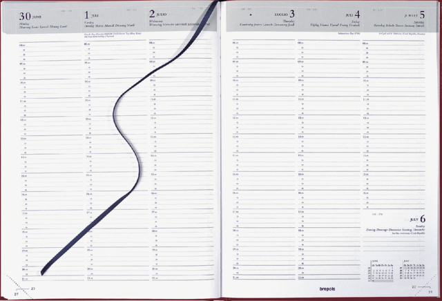 Agenda 2025 Brepols Omega Lima 7dagen/2pagina''s bordeaux
