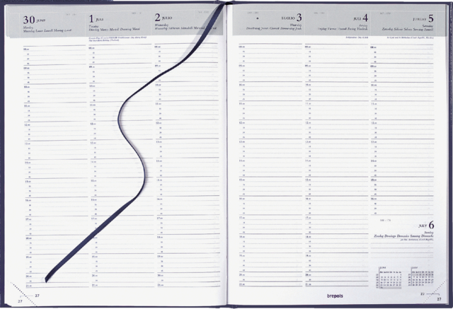 Agenda 2025 Brepols Omega Lima 7dagen/2pagina''s blauw