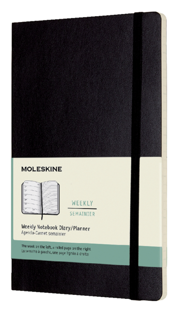 Agenda-Carnet 2023 Moleskine 12 mois Large soft cover noir