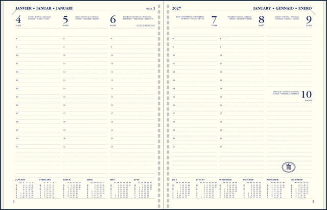 Recharge agenda 2027 Ryam Executive A5 7 jours/2 pages portrait