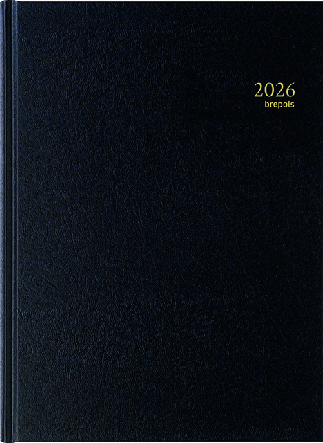 Agenda 2026 Brepols Bremax Santex A4 1dag/1pagina 4 kolommen zwart