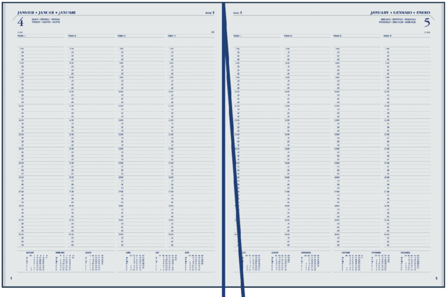 Agenda 2024 Ryam Quintet 4 Mundior 1dag/1pagina zwart