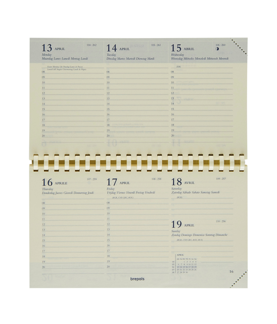 Recharge agenda 2026 Brepols Omniplan 7jours/2pages