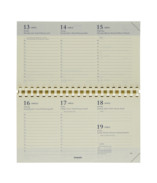 Recharge agenda 2027 Brepols Omniplan 7jours/2pages