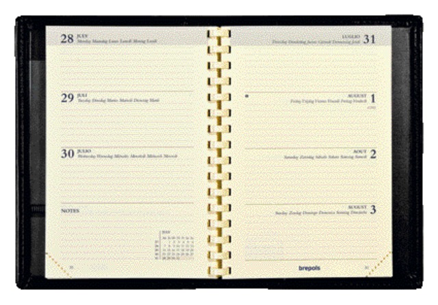 Recharge agenda 2026 Brepols Delta 7 jours/2 pages