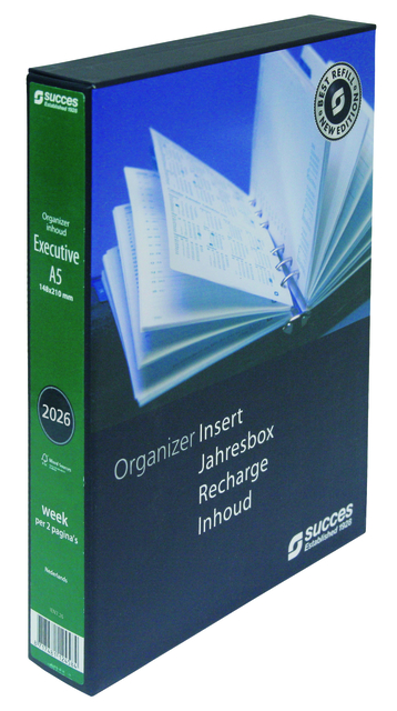 Recharge agenda 2026 Succes Executive A5 7 jours/2 pages