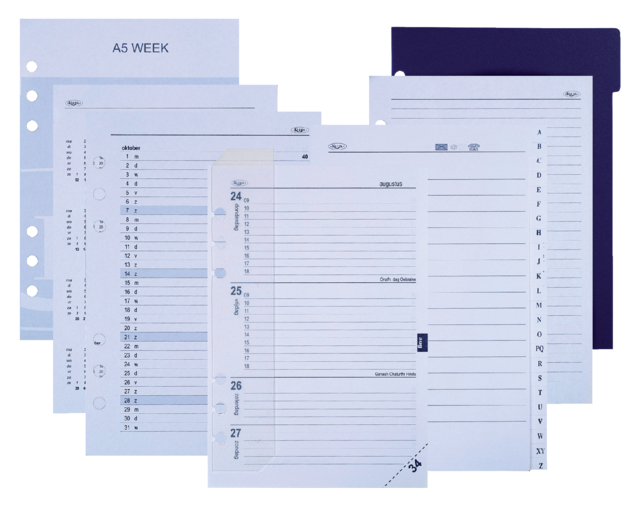 Recharge agenda 2026 Kalpa A5 boîte année 7jours/2pages