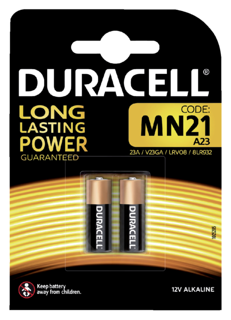 Batterij Duracell 2x MN21 alkaline