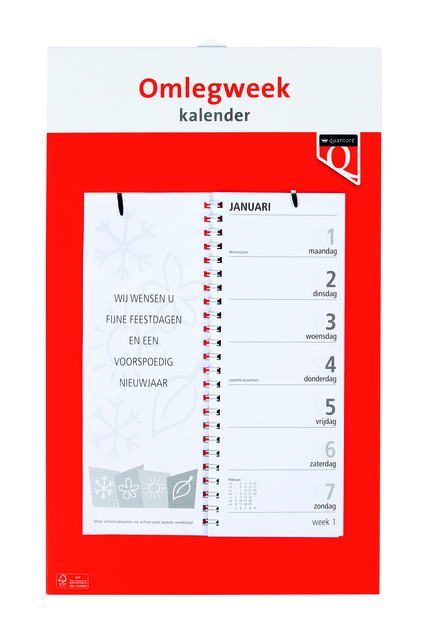 Weekomlegkalender 2026 Quantore