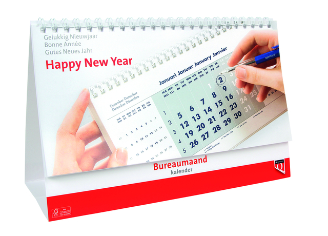 Calendrier de bureau mensuel 2026 Quantore