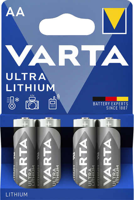 Pile Varta Professional Lithium 4x AA