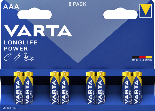 Batterij Varta Longlife Power 8x AAA