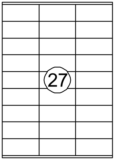 Etiquette Quantore 70x32mm blanc 2700 pièces