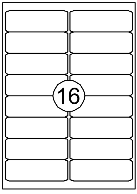 Etiquette Quantore 99,1x33,9mm blanc 1600 pièces