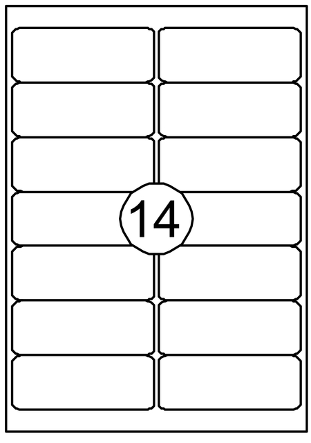 Etiquette Quantore 99,1x38,1mm blanc 1400 pièces