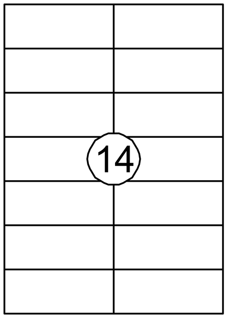 Etiquette Quantore 105x42,4mm blanc 1400 pièces