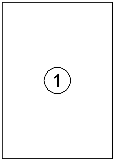 Etiquette Quantore 210x297mm blanc 100 pièces