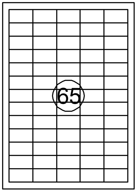 Etiquette Quantore 38x21,2mm blanc 975 pièces