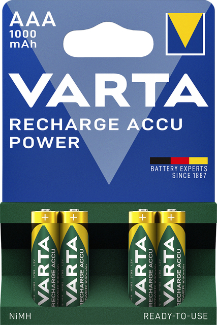 Pile rechargeable Varta 2x AAA 1000mAh Ready To Use