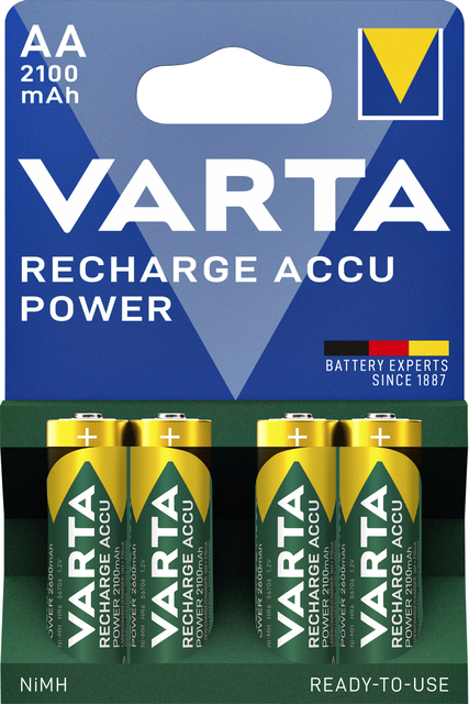Pile rechargeable VARTA 4x AA 2100mAh Ready-To-Use