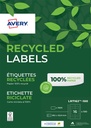 Etiquette Avery LR7162-100 99,1x33,9mm recyclé blanc 1600 pièces