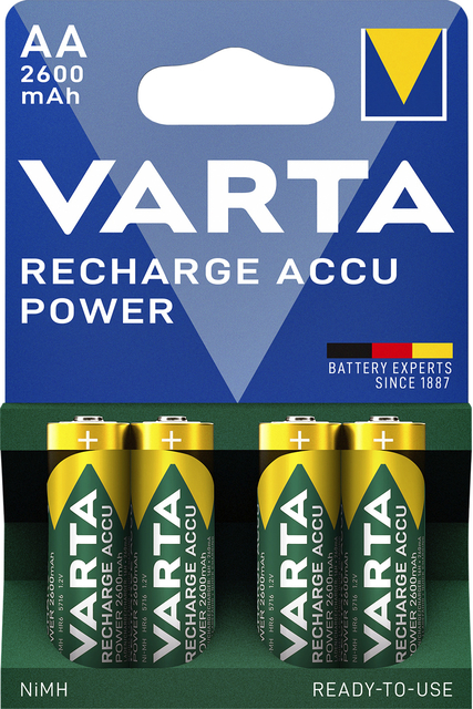 Pile rechargeable Varta 4x AA 2600mAh Ready-To-Use
