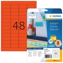 Etiket HERMA 4367 45.7x21.2mm verwijderbaar rood 960 etiketten