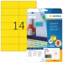 Etiket HERMA 5058 105x42.3mm verwijderbaar geel 280stuks