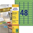 Etiquette Avery L6040-20 45,7x21,2mm vert 960 pièces