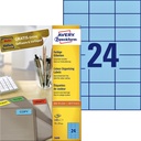 Etiquette Avery 3449 70x37mm bleu 2400 pièces